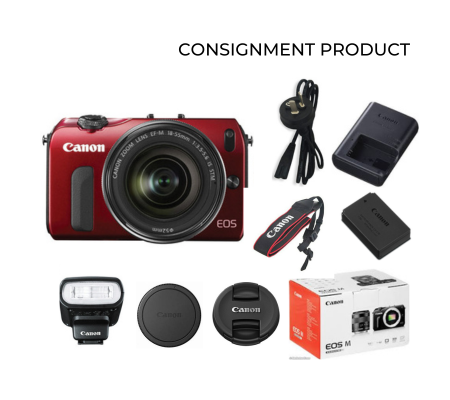 ::: USED ::: CANON EOS M KIT 18-55MM RED - (VERY GOOD - 220) CONSIGNMENT