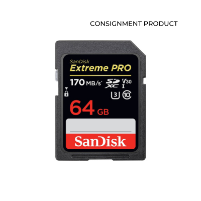 ::: USED ::: SANDISK SD CARD SDXC EXTREME PRO 64GB 170MB/S - CONSIGNMENT