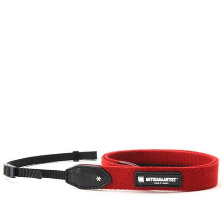 Artisan & Artist ACAM-110A Slim Tape Camera Strap Red