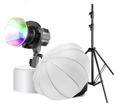 Colbor CL60R RGB Bundling BL65 Lantern Softbox + WH-260 Light Stand