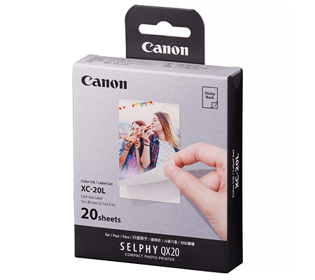 Canon XC-20L Ink Paper Set 20 Sheets for Selphy QX20