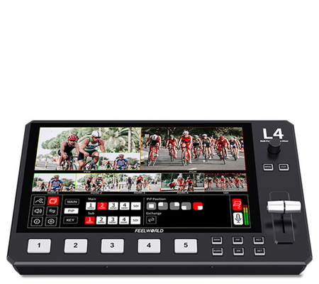 Feelworld L4 Touch Screen Multi Camera Video Mixer Switcher 10.1 Inch