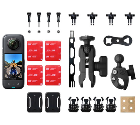  Insta360 X3 Bike Kit - Waterproof 360 Action Camera with 1/2  48MP Sensors, 5.7K 360 Active HDR Video, 72MP 360 Photo, 4K Single-Lens,  60fps Me Mode, Stabilization, 2.29 Touchscreen, AI Editing : Electronics