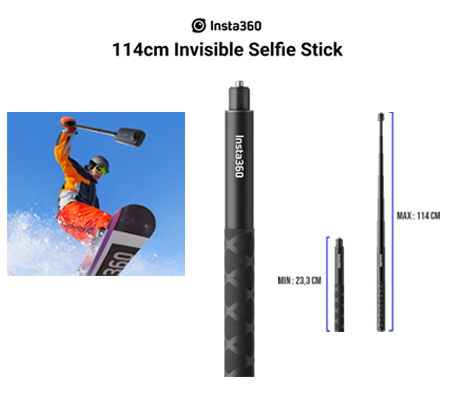 Insta360 - Palo invisible para selfie 114cm INSTA CINSAAVF / Accesorios  camaras de accion en Digital Zoom!