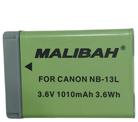 Malibah Canon NB-13L Battery for Canon G7X/G7XII/G5X/G9X/G9XII/SX720/SX620