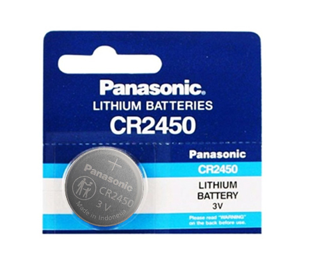 Panasonic CR2450 Lithium Battery 3V (5 Batteries Per Pack) 