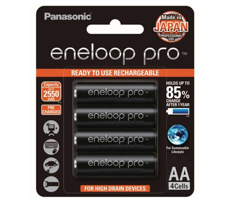 Panasonic Eneloop Battery AA 2550mah Bp4 Pro