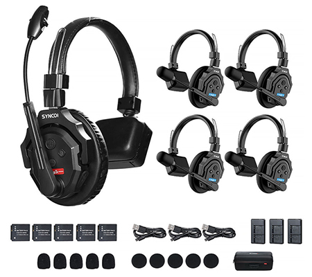 Synco XTalk X5 Full-Duplex Wireless Intercom Headset System