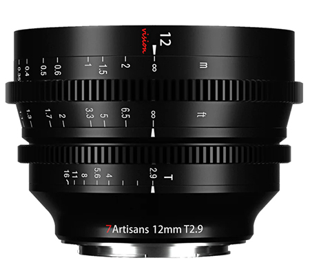 7Artisans 12mm T2.9 Vision Cine Lens for Fujifilm X Mount APSC