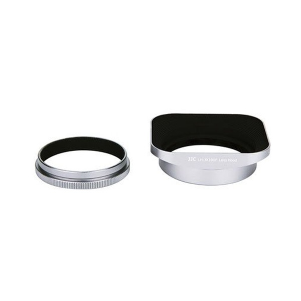 3rd Brand Lens Hood and Ring Filter Adapter for Fujifilm Silver