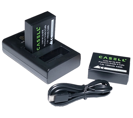 Casell Battery NP-W126 + Dual Charger for Fujifilm XT30II/XT30/XT3/XT200/XE/XPro/XA