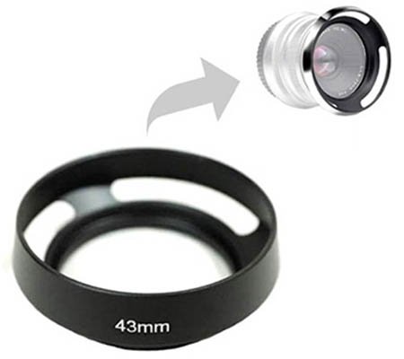 7Artisans Lens Hood Metal Vented Hood 43mm For 7Artisans 35mm f1.2 / 35mm f2