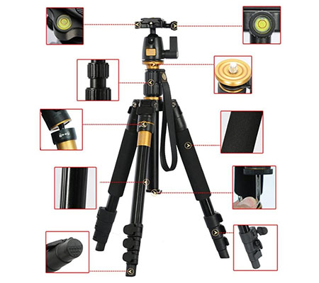 Beike Q555P Tripod Monopod with Ballhead