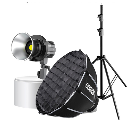 Colbor CL60 Bi-Color Bundling BP45 Parabolic Softbox + WH-260 Light Stand