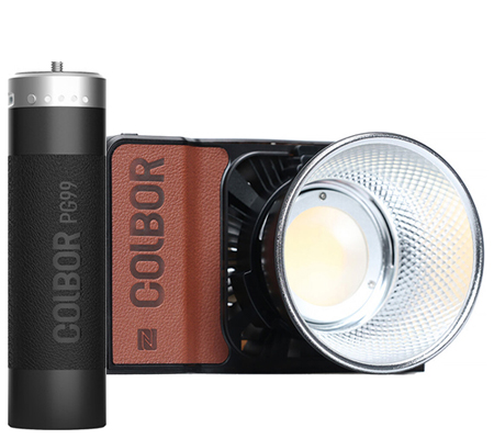 Colbor W100 Portable Bi-Color LED + Colbor PG99 Power Grip
