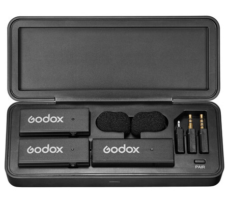 Godox MoveLink Mini LT Dual Wireless Microphone for Camera & iOS Device Classic Black