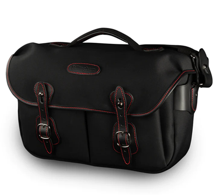 Billingham 50 Years Hadley Pro 2020 Black Canvas Black Leather Red Stitching