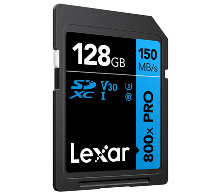 Lexar SDXC 128GB High-Performance 800x PRO UHS-I V30 (Read 150MB/s and Write 45MB/s)