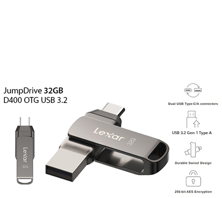 Lexar 32GB JumpDrive Dual Drive D400 USB 3.2 Type-C