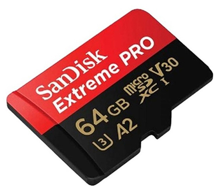 SanDisk Micro SDXC Extreme Pro 64GB UHS-I V30 (Read 200MB/s and Write 90MB/s)