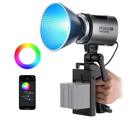 Neewer MS60C RGB LED Video Light Handheld Spotlight