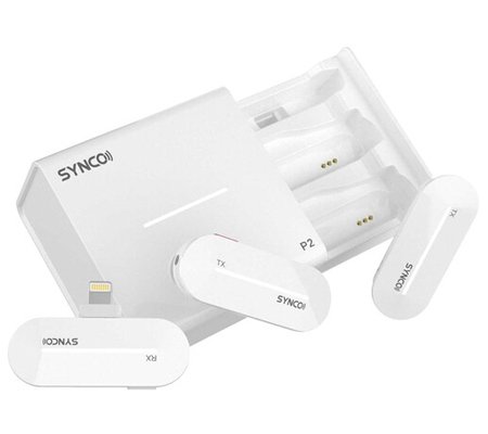 Synco P2L Dual-Wireless Microphone for Lighting Pearl White