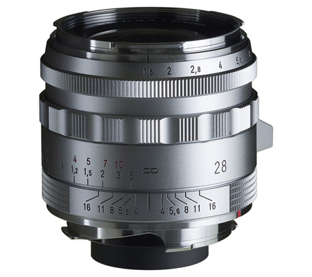 Voigtlander 28mm F/1.5 VM II Nokton Vintage Line for Leica M Silver