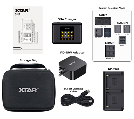 XTAR SN4 Boom Multi Charging Dock Camera Kit C