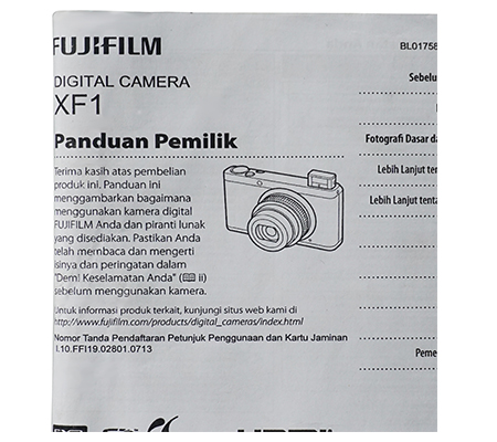 Fujifilm XF1 Manual Book