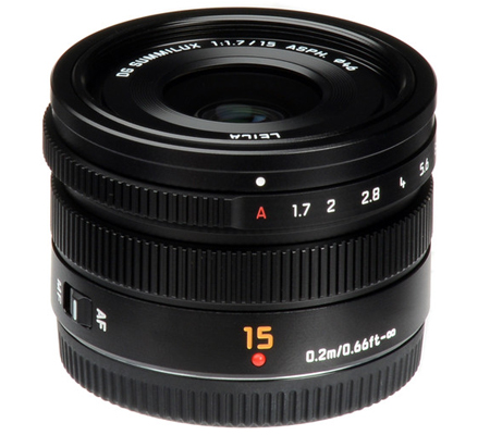 Panasonic Leica DG Summilux 15mm f/1.7 Lumix G ASPH Black