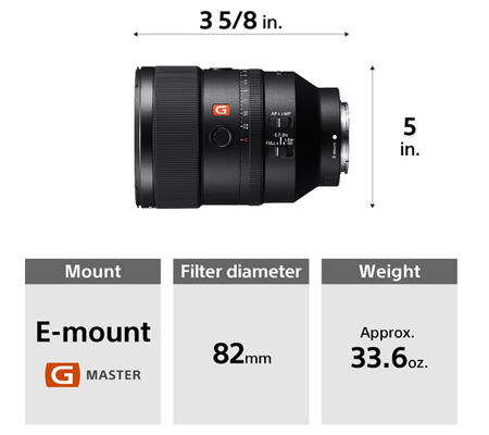 Sony FE 135mm f/1.8 GM Lens