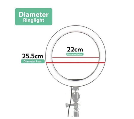 FotoPlus RL-10 Basic Ringlight with Mini Table Tripod White