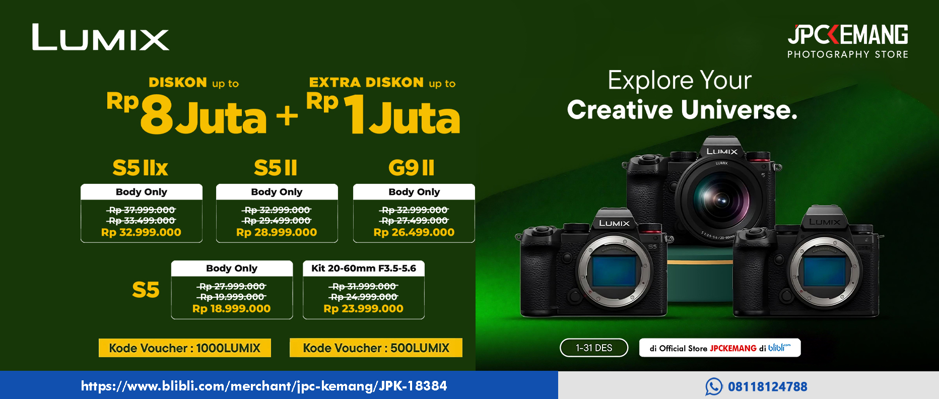 Diskon Panasonic Lumix di Blibli JPC Kemang